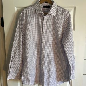 Tommy Hilfiger slim fit red and blue plaid button down 16 1/2 32/33 size L